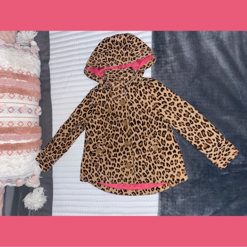 GapKids Leopard Print Coat Girls XS Size 4